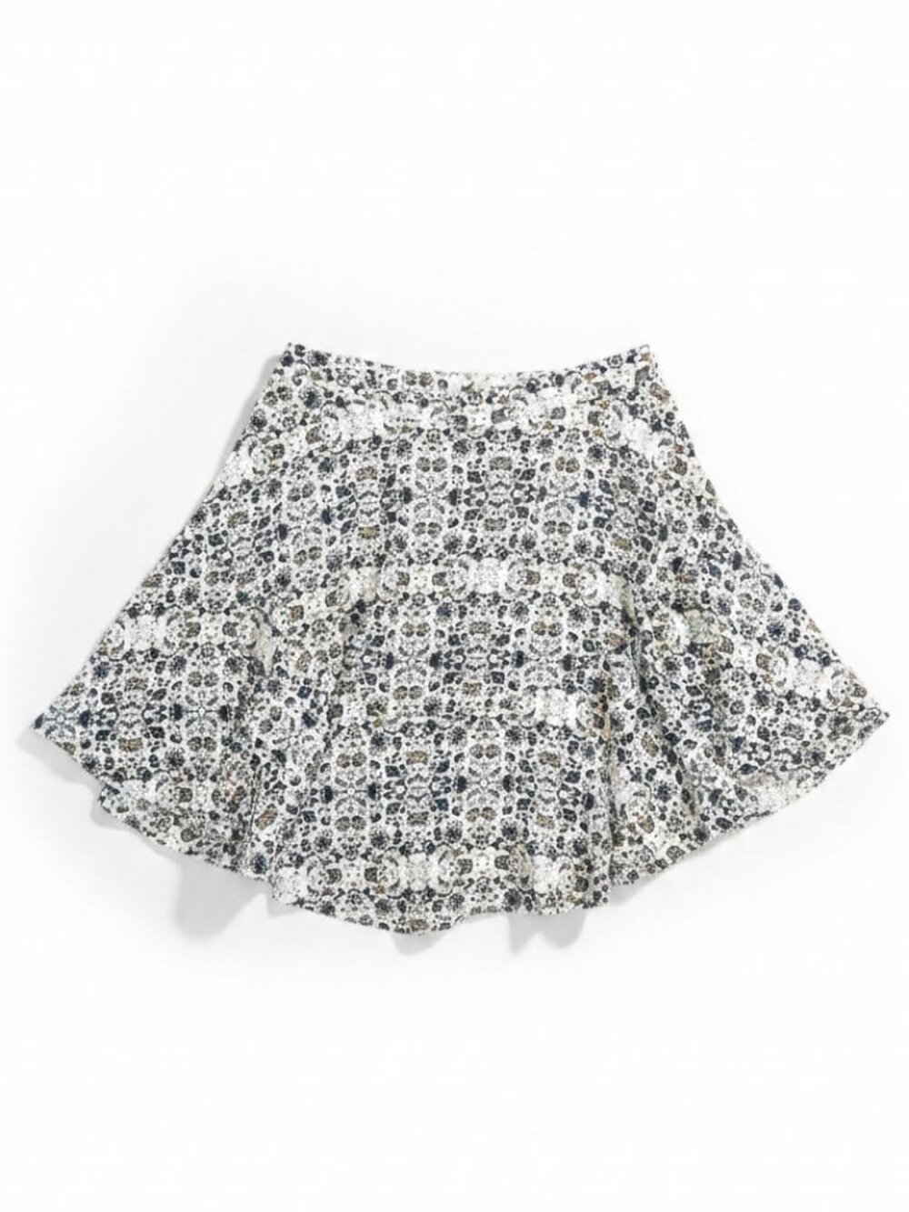 Club Monaco 100% Silk Floral Flared Mini Skirt - Size 4